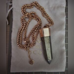 Kendra Scott Jayce Necklace in Pyrite & Rose Gold EUC
